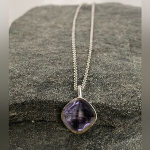 Swarovski Silver and Purple Crystal Necklace